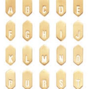 NWT Keep Collective Geo Brushed Gold Letter "P"